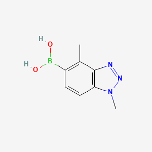 molecular formula C8H10BN3O2 B13864513 1,4-Dimethyl-1H-benzo[d][1,2,3]triazole-5-yl Boronic Acid 