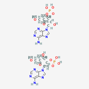 [(2R,3R,4R,5R)-2-(6-aminopurin-9-yl)-4-hydroxy-5-(hydroxy(113C)methyl)(2,3,4,5-13C4)oxolan-3-yl] dihydrogen phosphate;[(2R,3S,4R,5R)-5-(6-aminopurin-9-yl)-4-hydroxy-2-(hydroxy(113C)methyl)(2,3,4,5-13C4)oxolan-3-yl] dihydrogen phosphate