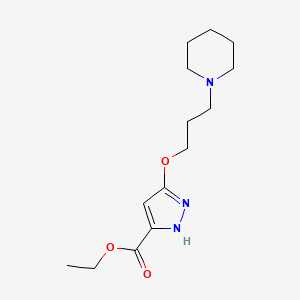 ethyl 3-(3-piperidin-1-ylpropoxy)-1H-pyrazole-5-carboxylate