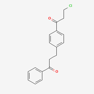 3-Chloro-1-(4-(3-oxo-3-phenylpropyl)phenyl)propan-1-one