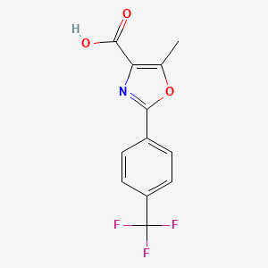 molecular formula C12H8F3NO3 B1386461 5-甲基-2-[4-(三氟甲基)苯基]-1,3-噁唑-4-羧酸 CAS No. 355020-55-2