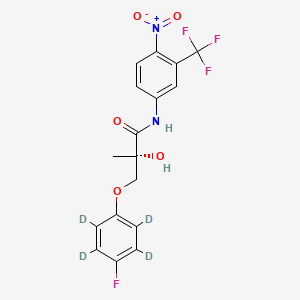 molecular formula C17H14F4N2O5 B13864628 4-Desacetamido-4-fluoro Andarine-D4 