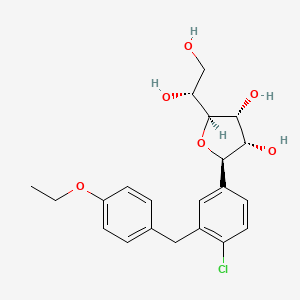 molecular formula C21H25ClO6 B13864629 (2R,3S,4R,5S)-2-(4-Chloro-3-(4-ethoxybenzyl)phenyl)-5-((R)-1,2-dihydroxyethyl)tetrahydrofuran-3,4-diol 