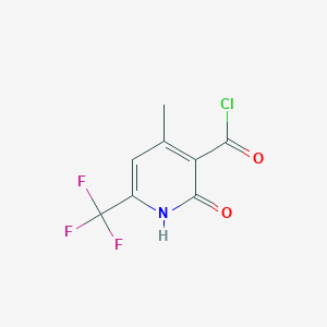 4-methyl-2-oxo-6-(trifluoromethyl)-1H-pyridine-3-carbonyl chloride