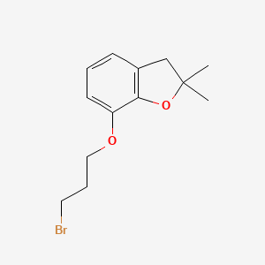 molecular formula C13H17BrO2 B13864672 7-(3-bromopropoxy)-2,2-dimethyl-3H-1-benzofuran 