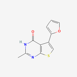molecular formula C11H8N2O2S B1386473 5-(2-furyl)-2-methylthieno[2,3-d]pyrimidin-4(3H)-one CAS No. 1082134-24-4