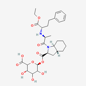 molecular formula C30H42N2O11 B13864736 (3S,6S)-6-[(2S,3aR,7aS)-1-[(2S)-2-[[(2S)-1-ethoxy-1-oxo-4-phenylbutan-2-yl]amino]propanoyl]-2,3,3a,4,5,6,7,7a-octahydroindole-2-carbonyl]oxy-3,4,5-trihydroxyoxane-2-carboxylic acid 