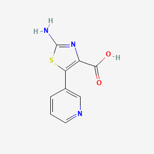 molecular formula C9H7N3O2S B1386475 2-Amino-5-pyridin-3-yl-1,3-thiazole-4-carboxylic acid CAS No. 1086380-26-8