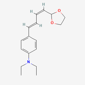 4-((1E,3Z)-4-(1,3-Dioxolan-2-yl)buta-1,3-dien-1-yl)-N,N-diethylaniline