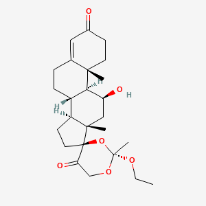 (2R,4S,8'S,9'S,10'R,11'S,13'S,14'S)-2-ethoxy-11'-hydroxy-2,10',13'-trimethylspiro[1,3-dioxane-4,17'-2,6,7,8,9,11,12,14,15,16-decahydro-1H-cyclopenta[a]phenanthrene]-3',5-dione