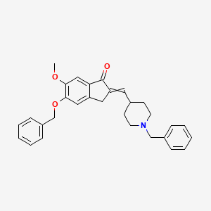 molecular formula C30H31NO3 B13864822 1H-Inden-1-one, 2,3-dihydro-6-methoxy-5-(phenylmethoxy)-2-[[1-(phenylmethyl)-4-piperidinyl]methylene]-; 1-Benzyl-4-[(5-benzyloxy-6-methoxy-1-indanone)-2-ylidenyl]methylpiperidine 