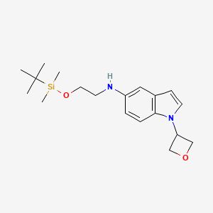 N-[2-[tert-butyl(dimethyl)silyl]oxyethyl]-1-(oxetan-3-yl)indol-5-amine