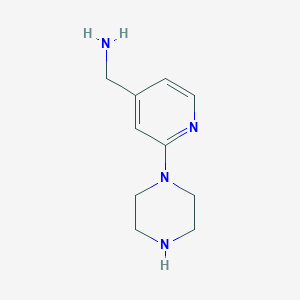 B1386485 (2-Piperazin-1-ylpyridin-4-yl)methylamine CAS No. 1086379-30-7