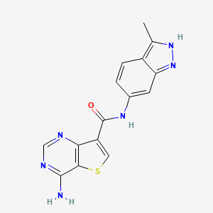 4-amino-N-(3-methyl-2H-indazol-6-yl)thieno[3,2-d]pyrimidine-7-carboxamide