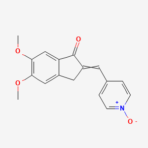 molecular formula C17H15NO4 B13864862 2,3-Dihydro-5,6-dimethoxy-2-[(1-oxido-4-pyridinyl)methylene]-1H-inden-1-one 