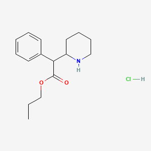 molecular formula C16H24ClNO2 B13864869 Propyl 2-phenyl-2-(piperidin-2-yl)acetate hydrochloride 