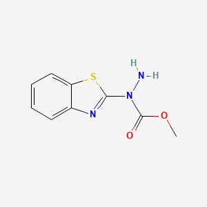 molecular formula C9H9N3O2S B13864879 methyl N-amino-N-(1,3-benzothiazol-2-yl)carbamate 