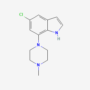 molecular formula C13H16ClN3 B13864943 5-chloro-7-(4-methylpiperazin-1-yl)-1H-indole 