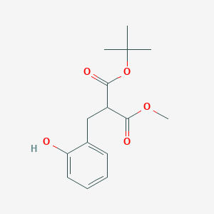 molecular formula C15H20O5 B13864945 3-O-tert-butyl 1-O-methyl 2-[(2-hydroxyphenyl)methyl]propanedioate 