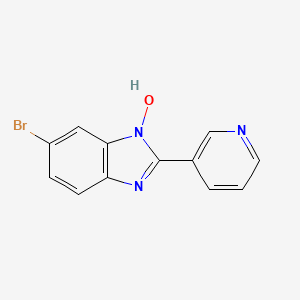 molecular formula C12H8BrN3O B13864946 6-Bromo-1-hydroxy-2-pyridin-3-ylbenzimidazole 