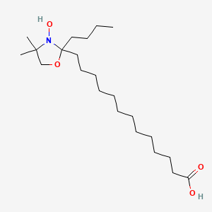 molecular formula C22H43NO4 B13864947 13-(2-Butyl-3-hydroxy-4,4-dimethyl-1,3-oxazolidin-2-yl)tridecanoic acid 