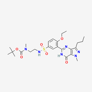 molecular formula C25H36N6O6S B13864948 Des(methypiperazinyl) N-(tert-Butyloxycarbonyl) (N'-Methyl)ethylenediamino Sildenafil 