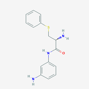 molecular formula C15H17N3OS B13864949 (2R)-2-amino-N-(3-aminophenyl)-3-phenylsulfanylpropanamide 