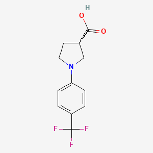 B1386496 (3S)-1-[4-(trifluoromethyl)phenyl]pyrrolidine-3-carboxylic acid CAS No. 1086374-97-1