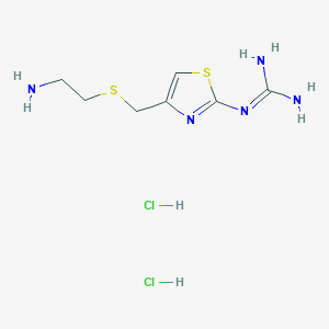 molecular formula C7H15Cl2N5S2 B13865036 2-(2-Guanidinothiazol-4-ylmethylthio)ethylamine dihydrochloride 