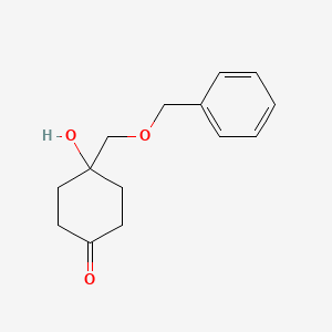 4-Hydroxy-4-(phenylmethoxymethyl)cyclohexan-1-one