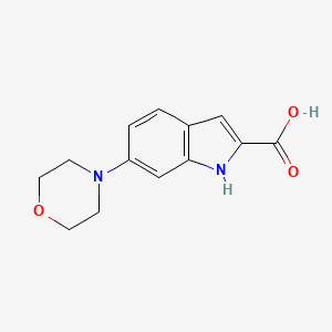 molecular formula C13H14N2O3 B13865079 6-morpholin-4-yl-1H-indole-2-carboxylic acid 