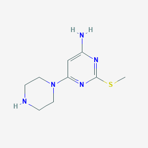 2-Methylsulfanyl-6-piperazin-1-ylpyrimidin-4-amine