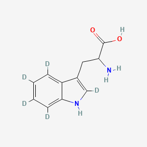 molecular formula C11H12N2O2 B13865100 DL-Tryptophan-d5 (major) 