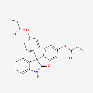 molecular formula C26H23NO5 B13865102 Oxyphenisatine Dipropionate 