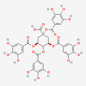 molecular formula C35H28O22 B13865110 (3R,5S)-1,3,4,5-tetrakis[(3,4,5-trihydroxybenzoyl)oxy]cyclohexane-1-carboxylic acid 