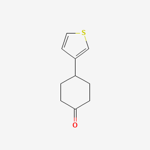 molecular formula C10H12OS B13865115 4-Thiophen-3-ylcyclohexan-1-one 