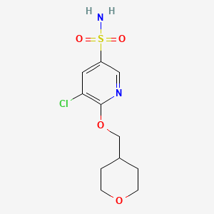 5-Chloro-6-(oxan-4-ylmethoxy)pyridine-3-sulfonamide