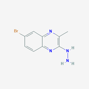 molecular formula C9H9BrN4 B13865130 (6-Bromo-3-methylquinoxalin-2-yl)hydrazine 