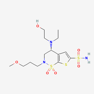 molecular formula C14H25N3O6S3 B13865134 Hydroxyethyl Brinzolamide 