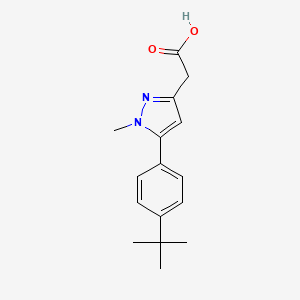 2-[5-(4-Tert-butylphenyl)-1-methylpyrazol-3-yl]acetic acid