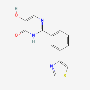 molecular formula C13H9N3O2S B13865177 5-hydroxy-2-[3-(1,3-thiazol-4-yl)phenyl]-1H-pyrimidin-6-one 