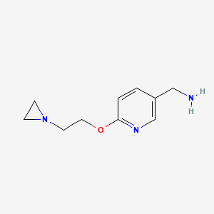 B1386520 [6-(2-Aziridin-1-ylethoxy)pyridin-3-yl]methylamine CAS No. 1086379-38-5