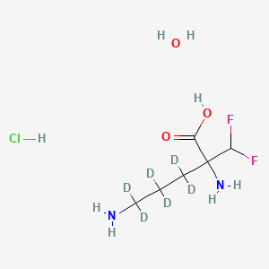 molecular formula C6H15ClF2N2O3 B13865202 Eflornithine-d6 Hydrochloride Monohydrate 