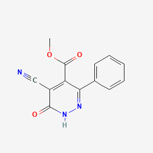 molecular formula C13H9N3O3 B13865222 methyl 5-cyano-6-oxo-3-phenyl-1H-pyridazine-4-carboxylate 