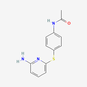 molecular formula C13H13N3OS B13865223 N-[4-(6-aminopyridin-2-yl)sulfanylphenyl]acetamide 