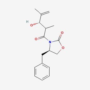 molecular formula C17H21NO4 B13865253 (4S)-3-[(2S,3S)-3-hydroxy-2,4-dimethyl-1-oxo-4-pentenyl]-4-(phenylmethyl)-2-oxazolidinone 