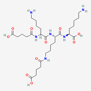 (2S)-7-Amino-2-((2S)-2-(6-amino-2-(4-carboxybutanamido)hexanamido)-6-(4-carboxybutanamido)hexanamido)heptanoic Acid