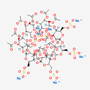 molecular formula C70H91Na7O70S7 B13865277 Heptakis(2,3-diacetyl-6-sulfato)-beta-cyclodextrin Sodium Salt 