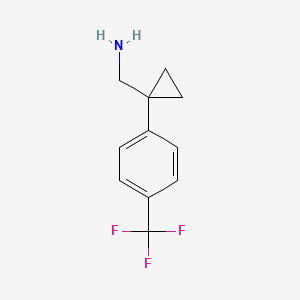 B1386528 {1-[4-(Trifluoromethyl)phenyl]cyclopropyl}methanamine CAS No. 886365-83-9