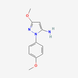 molecular formula C11H13N3O2 B13865297 5-Methoxy-2-(4-methoxy-phenyl)-2H-pyrazol-3-ylamine 